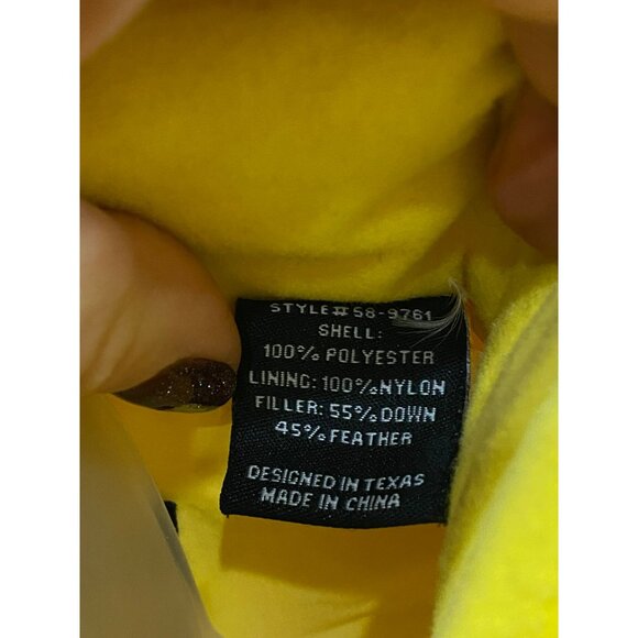 Yellow Powder River Outfitters Down Puffer Vest by Panhandle Slim Size Medium - Picture 6 of 6